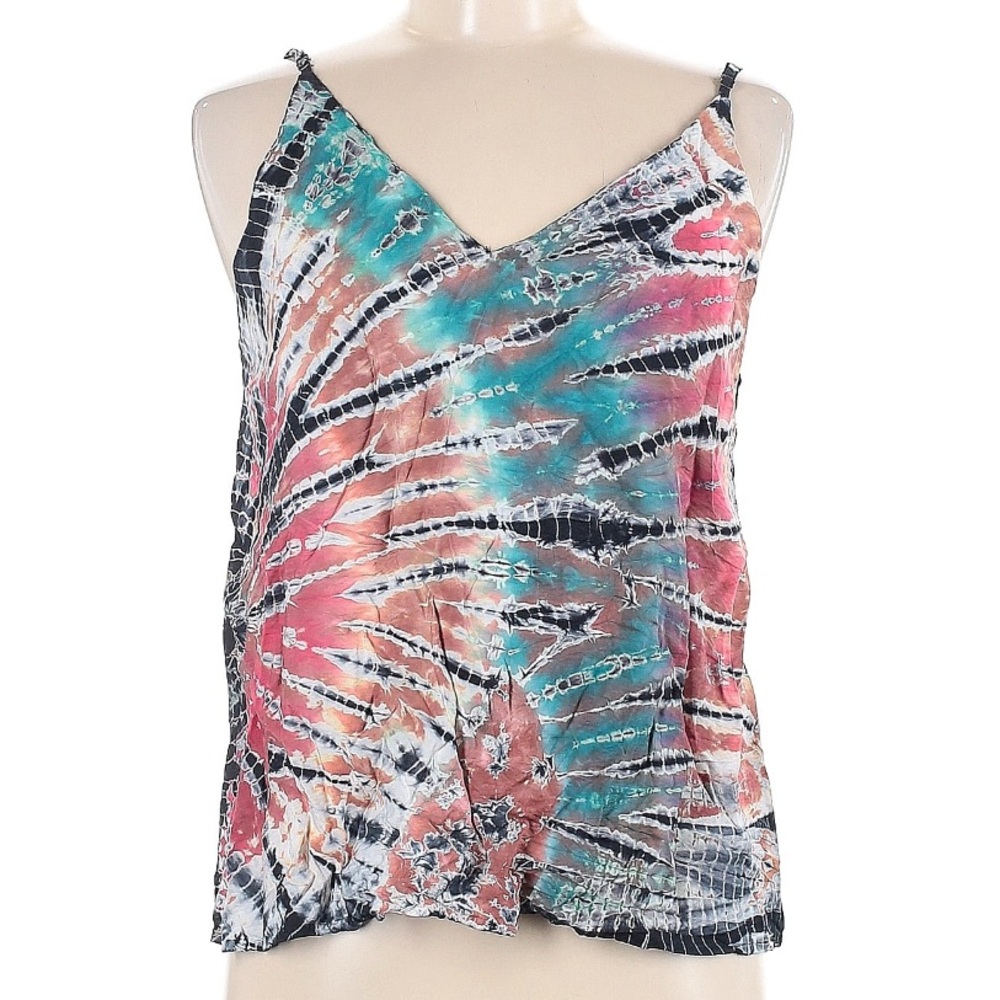 NWOT Young Fabulous & Broke Blue and Pink Tie-Dye Sleeveless Camisole